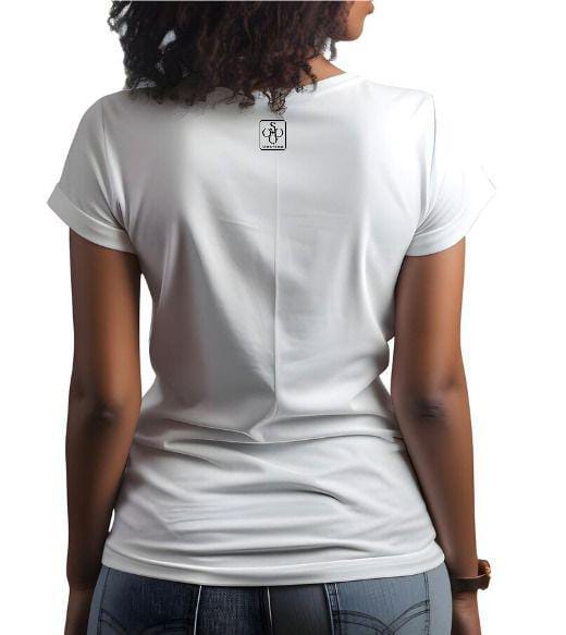 SOQO Notting Hill Carnival Graphic Tee | White | Women | Streetwear Tee | Vibrant Patterned Letters