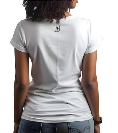 SOQO Notting Hill Carnival Graphic Tee | White | Women | Streetwear Tee | Vibrant Patterned Letters